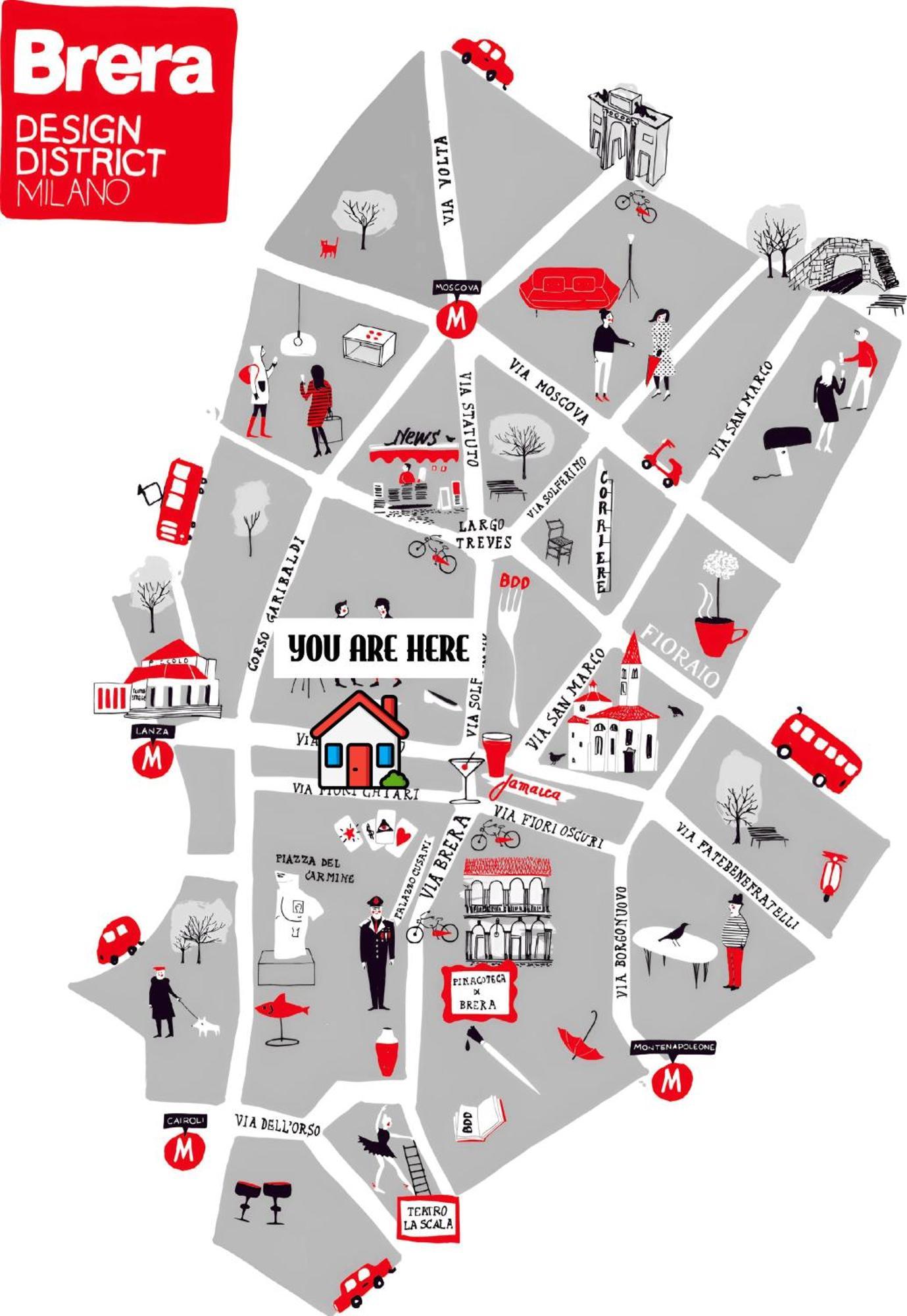 Brera Vip Spotlight - Brera - Duomo - Castello Sforzesco - Lanza Metro M2 Daire Milano Dış mekan fotoğraf